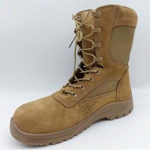 China Outdoor Desert Tactical Boots High Top Suede Hiking and Mountaineering Shoes factory