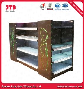 China 4 Layers Glasses Shelf Supermarket Make Up Shelving 1600mm Heavy Duty factory
