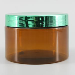 China Amber PET 64mm 300ml Clear Cosmetic Jars factory