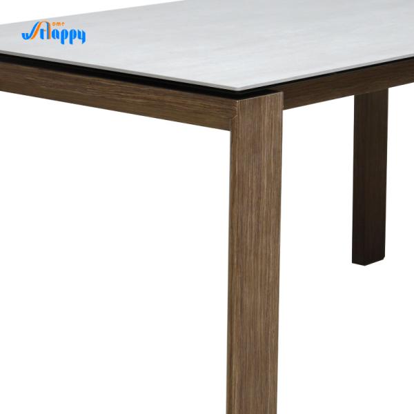 1500mm Modern Ceramic Top Dining Table Corrosion Resistance For Indoor Use DT