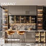 High Gloss Solid Wood Kitchen Design Cabinets Set Furniture Custom Modern
