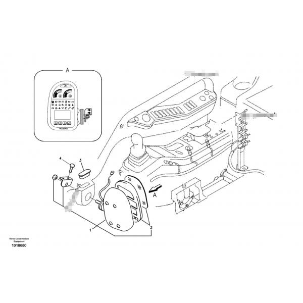 14390065 1439006 Excavator Display Panel Monitor For EC210 EC240 EC290 EC360 EC460