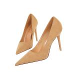 1829-7 European And American Style Fashion Simple Stiletto Super High Heel Suede