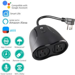 MXQ tuya smart alexa electrical outdoor smart plug socket usa standard with