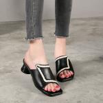 S287 Fashion casual leather high-heeled women's shoes