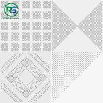 Home Interior Artistic Aluminum Ceiling Tiles Oxidation Suspended Embossed Metal