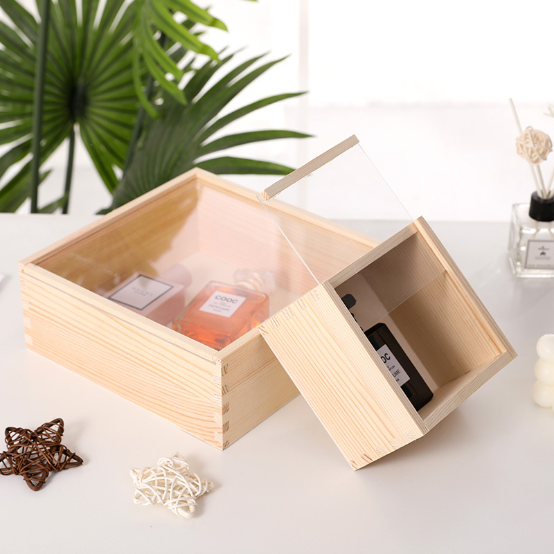 Unfinished Wood Boxes, Small Wooden Box with Lid, DIY Birthday Party Favor Gift Supplies