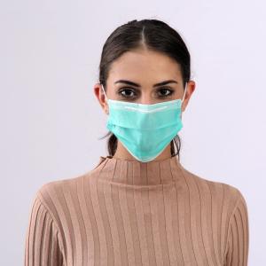 China Green Color Healthy Disposable Breathing Mask With Widen High Elastic Earband factory
