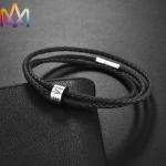 fadeless 19cm 21cm Mens Leather Beaded Bracelets