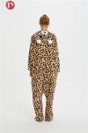 Wholesale Leopard Print Adult Onesie Adult Animal Leopard pajamas kigurumi