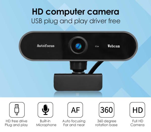 1080P Autofocus Webcam With Microphone USB Web Camera Streaming WebCam For Video