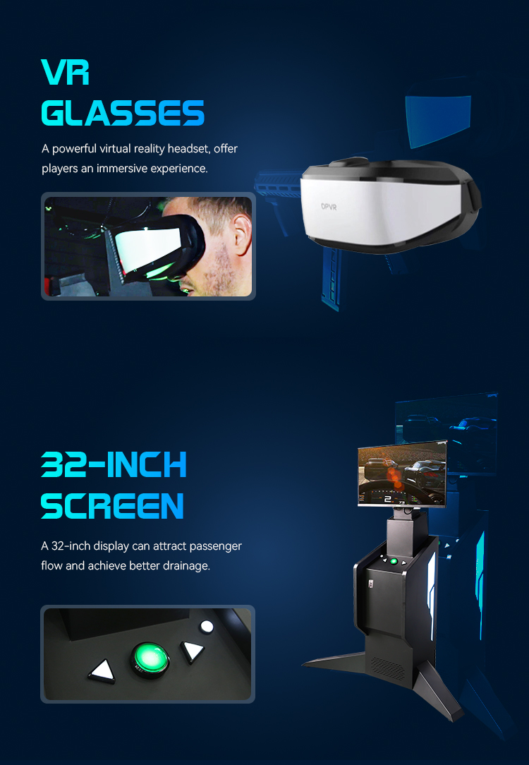 Indoor Self Service DP Glasses Small Footprint 9d Vr Virtual Shooting Games