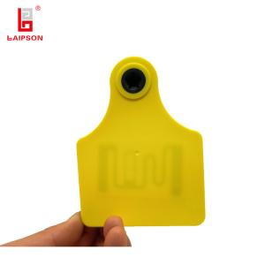 China 100MM 75MM Tamperproof UHF Ear Tag For Livestock Group Identification factory