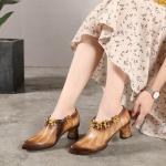 S165 Factory genuine leather handmade original pointed high heel women's shoes