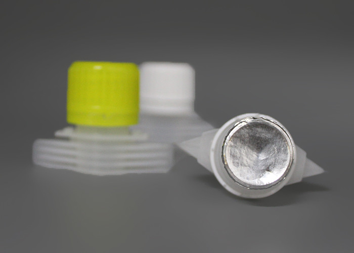 HDPE Pour Spout Caps With Aluminum Foil Sealing Gasket / Baby Food Pouch Cover