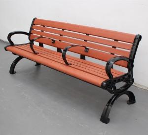 China 3 Seater Outdoor Recycled Plastic Benches With Cast Aluminum Legs 1800mm Length factory