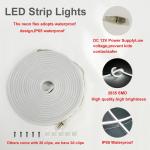White Color LED Neon Strip Lights SMD2835 DC12V Flexible Neon Rope Lights For