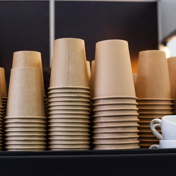 Customized biodegradable disposable coffee paper cup, single/double wallpaper cup with lid cup cover