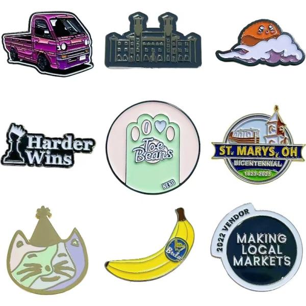Hat Collar Clothes Badge logo Custom Metal Pins Badge Cartoon Animal Character