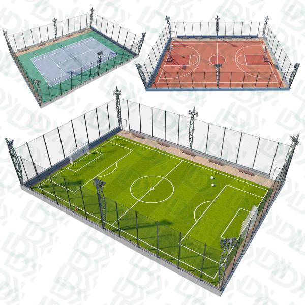 China High Grade Steel Training Soccer Field Artificial Grass  Sports Field Fence factory