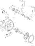 Komatsu Bulldozer D375A-3 Travel Assembly Final Drive 195-27-00425 195-27-00424