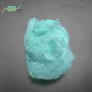 China Regenerated Polyester Staple Fiber Light Blue Dope Dyed 2.5D PSF For Padding factory