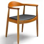 Short Leg Nordic Restaurant Used Wood Imitated Teak Dining Chair with Vinyl
