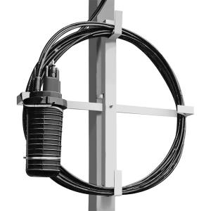 China Outdoor Stainless Steel Fiber Optic Cable Storage Rack On Pole Tower With Closure factory