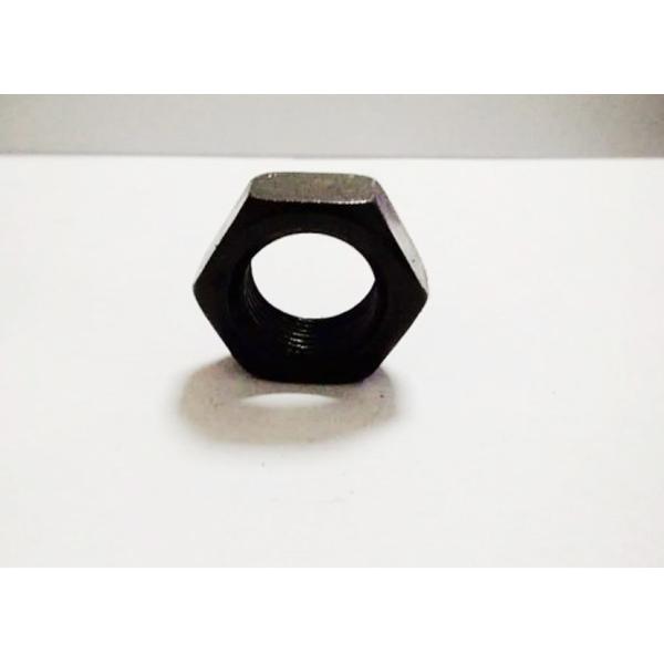 Black 18mm Fine Thread Nut , M18 Hex Nut 1.5mm Pitch High Precision Fastener