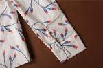 100% Cotton Ladies Casual Print Shirts 2 Color Floral Blouse Long Sleeve