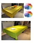 3Ply Lemon Green Disposable Paper Tablecloths 54 X 108in For Garden Party
