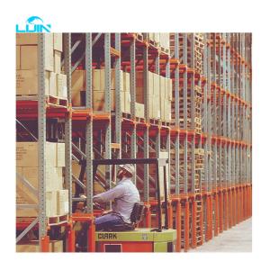 China Heavy Duty Industrial Warehouse Storage Drive In Rack 75mm Pitch Hole factory