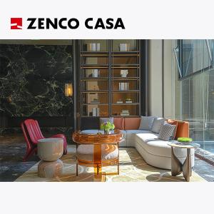China Hotel Lobby Furnitures Including L-Shaped Sofa And Red Glass Steel Shaped Single Chair factory
