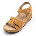 BS076 Manufacturer 2021 Amazon new sandals women's slope with magic buckle thick