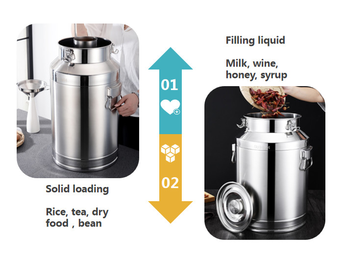6 Liter SS201 Stainless Steel Milk Can Food Grade Household