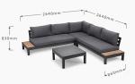 Y Mail Packing AJUNION Modern Luxury Garden Furniture L Shape Sectional Lounge