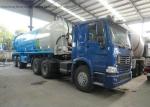 3 Axles Stainless Steel Oilfield Sewage Vacuum Semi Trailer 22 - 30 CBM