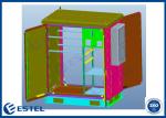 2 Compartment IP66 H1800mm Outdoor Electrical Cabinet