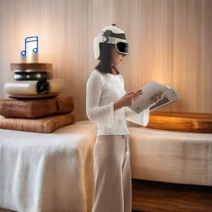 China Cordless Electric Head Massager Helmet 300g 90 Min Eye Head Massager factory