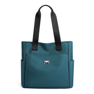 China Custom Waterproof Women Hand Bags Nylon Tote Bag With Pocket And Zipper factory