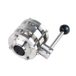 Three Pieces Welded Hygienic Butterfly Valves for FLASH SALE in SS304 / 316L
