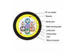 6 Core Armored Fiber Optic Cable Dielectric Steel Wire Black UV Polyethylene
