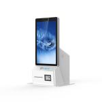Desktop Restaurant Hotel Self Ordering Kiosk With Touch Screen Receipt Printer