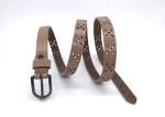 3/4" (18mm) Women's Fashion Leather Belts Skinny Perforated Floral Hollow Out