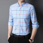 100% Cotton Plaid Western Fashionable Mens Shirts Half Long Sleeve Plus Size In