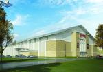Anticorrosion Paint Prefabricated Steel Structure Indoor Basketball Stadium /