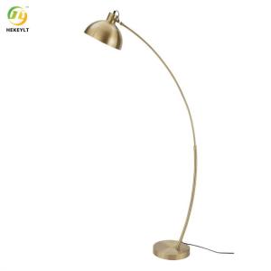 China Nordic Luxury Led Floor Lamps Brass Arched Steel Standing factory