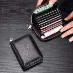 Custom Logo Avaliable Female Change Wallet with Anti-theft Zipper in Genuine