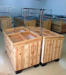 Supermarket Wooden Retail Display Shelving / Custom Shelves For Store