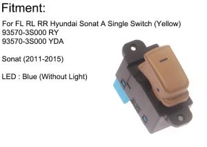 China Auto Power window switch FR,RL,RR for Hyundai sonata 8 Single switch 2011-2015 OE 93570-3S000,93570-3S000RY factory